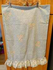Vtg Barbara Brody & Martex Set 2 Standard Ruffle Pillowcases Floral Blue Cottage picture