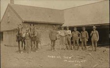 Winterport ME Mardins Crew Saw Mill c1910 Real Photo Postcard picture