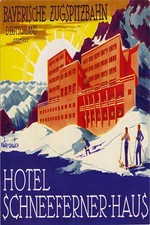 Bayerische Zugspitzbahn 1930s Poster 🇩🇪🎿 - 24x36” -Rare Reprint 🤯💯 picture