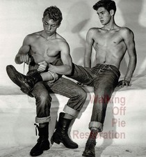 Tying His Boots 1960s beefcake 4x4 reprint gay gentleman's collection picture