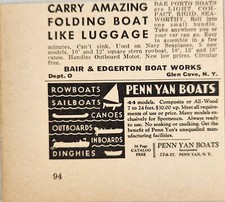 1937 Print Ad Penn Yan Boats Canoes,Sailboats,Outboard Penn Yan,New York picture