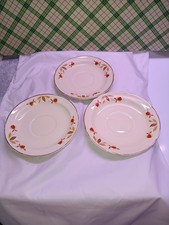 VTG Set of 3 Hall's Superior Jewel Tea Autumn Leaf Saucer 6