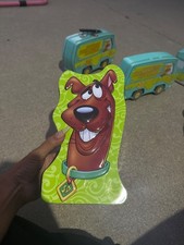 green scooby doo metal tin box new great condition picture