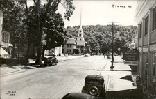 Stowe VT Street Scene Richardson c1930s-40s Real Photo Vintage Postcard picture