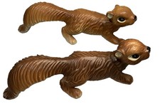 Artmark Climbing Squirrel Pair Hand Painted In Japan Ceramic Vintage Knickknacks picture