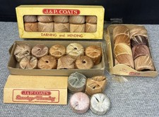 VTG 1960s J&P Coats Darning and Mending Mercerized Thread Lot w/ Original Boxes picture