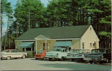 FALMOUTH, Maine Postcard PINELAND RESTAURANT Highway 1 Roadside / 1961 Cancel picture