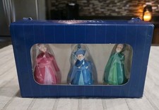 Enesco Disney Showcase Sleeping Beauty Fairy Godmothers Miniature Figurines Set picture