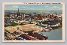 Postcard 1946 East Ninth Street Pier Municipal Stadium Cleveland Ohio OH 179 picture