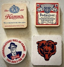 29 Vintage Chicago Bears Cubs Beer Coasters Lot Hamms Bud Lite Harry Carey 1989 picture