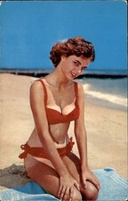 Bathing Beauty Pinup Florida Gulf Stream c1950s-60s Vintage Postcard picture
