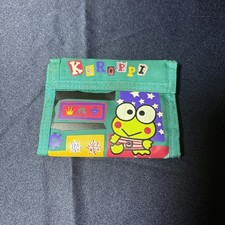 SANRIO Vintage 90s Keroppi Frog Green Folding Nylon Wallet picture