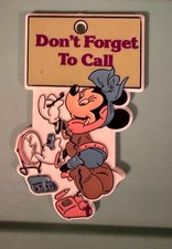 Vintage Disney’s Minnie Mouse Refrigerator Magnet Don’t Forget To Call picture