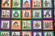 Vtg Dianna Marcum Halloween Fabric Marcus Brothers Witches 59x45