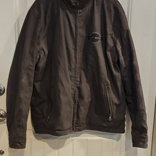 Harley-Davidson Authentic Men's Reversable Jacket Large Black Gray Skull Logo picture