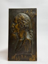 Antique 1913 Signed George Washington Repoussé Copper Plaque Arts Crafts picture