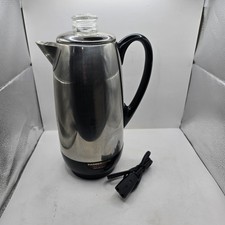 Vintage Faberware Stainless Model 142 Superfast 12 Cup Percolator Coffee Pot USA picture