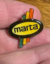 1990's MARTA Transit Atlanta Georgia Safe Driver Bus Subway Pin picture