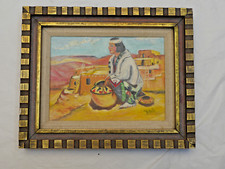 Authentic Native American Hopi Painting, vintage. Artist initials J.V.G. picture