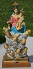VINTAGE VIRGEN DE LORETO LARGE Statue Estatua Our Lady of Loretto Caart Saint picture