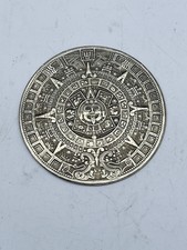 Rare Western Airlines “Fiesta Flights” Drinking Coaster Mayan Calendar Aztec picture