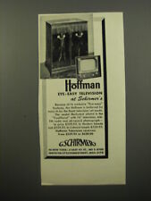 1950 G. Schirmer Traditional Television Ad - Hoffman eye-easy television picture