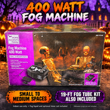 HAPPY HALLOWEEN-HOME ACCENTS 400 WATT FOG MACHINE WITH 19' HOSE KIT NEW picture