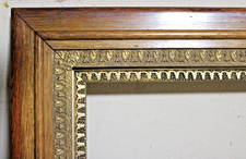 ANTIQUE FIT 8 X 10 VICTORIAN PICTURE FRAME OAK WOOD ORNATE GOLD GILT ARTS CRAFTS picture