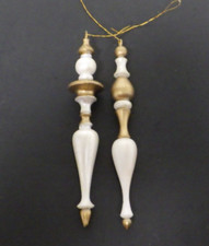 Christmas Trimmeries by Bradford ORNAMENT White/Gold Icicles 5
