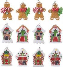 Holiday Theme Gingerbread Ornaments Boxed Set of 12 Christmas Ornaments  picture