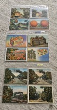 Large Collection Antique Florida Oranges Fruit Postcards Pickers Crates Trains picture