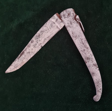 Vintage antique all steel knife stamped working folding knife 12