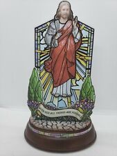 NEW Bradford Exchange Stained Glass Sculpture Collection w/God All Things Are Po picture