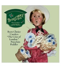 Vgt Byers Choice Carolers “The Cries of London ” Porcelain Peddler 13in w/ Tag picture