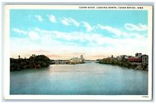 c1920 Scenic View Cedar River Looking North Cedar Rapids Iowa Vintage Postcard picture