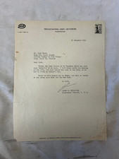 General James Doolittle US Army 1945 WW2 WWII Signed Letter picture
