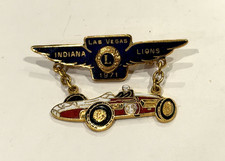 LIONS CLUB INDIANA LAS VEGAS 1971 ENAMEL INDY RACE CAR PIN BREADNER EUC picture