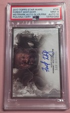 2017 Topps Star Wars Forest Whitaker Mstrwrk Auto Silv-Frm PSA DNA Mint 9 (5/10) picture