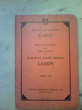 Union Switch & Signal Co Instruction Pamphlet U-5037 Railroad Signal lamps picture