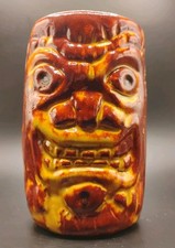 Vtg 1960s Polynesian Pottery/ Trader Vic's, Hawaii/ Crude-Art Tiki Liki Grog MCM picture