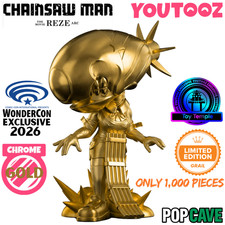 ANIME YOUTOOZ Pop Cave CHAINSAW MAN: BOMB DEVIL Gold Chrome GRAIL ONLY 1000 pcs picture