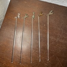 vintage set of five hand-blown glass animal swizzle sticks picture