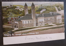 vtg postcard Pittsburgh PA Carnegie Library In Schenley Park 1907 Pittsburg picture