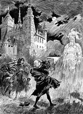 Hamlet 1899 From M Robidas Illustrated Edition of Shakespeares Works Old Photo picture