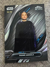 2024 TOPPS CHROME BLACK STAR WARS #7 PADME MIDDLE REFRACTOR 182/199 picture