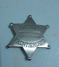 DISNEYLAND CAST MEMBER FRONTIERLAND SHERIFF BADGE PROP MEXICAN FEDERALE picture