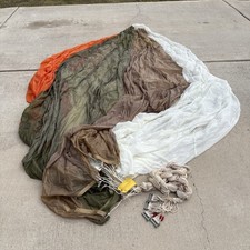 1966 USAF C-9 Parachute with Complete Suspension Lines, 28 Foot, Orange White OD picture