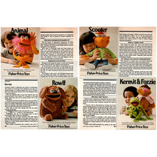 1978 PRINT AD, Fisher-Price Toys Muppets Animal Rowlf Sooter Kermit Fozzie 70's picture