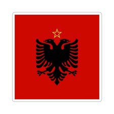 Presidential flag of Albania 1946 to 1992 - STICKER Vinyl Kiss-Cut Decal picture