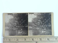Calypso Island Lehigh River Stereoview M.A. Kleckner Bethlehem PA 1870s picture
